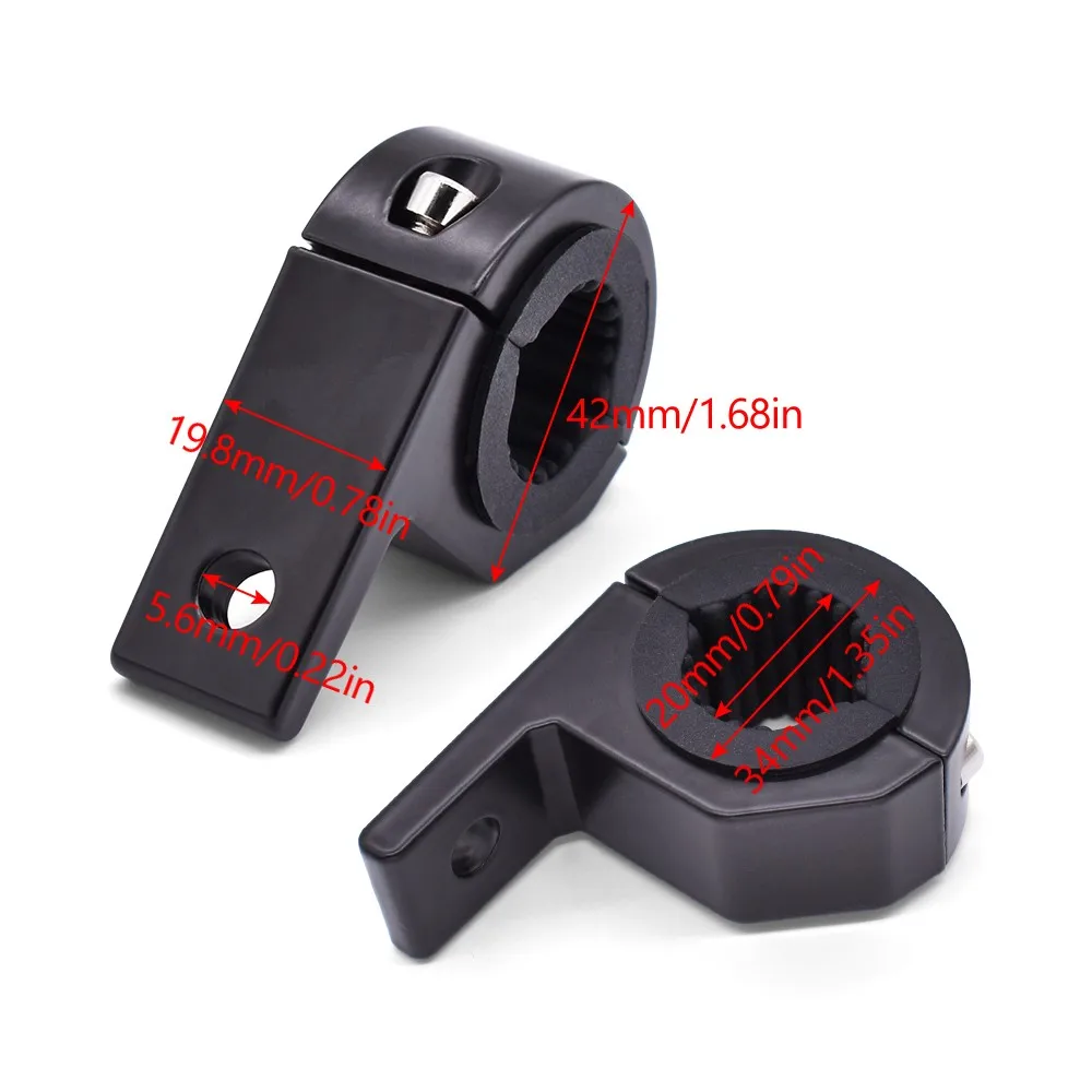 

Aluminum Alloy Fog Lamp Mounting Clamp for Motorcycle 22mm Handlebars with Protective Sponge Lining to Prevent Abrasion