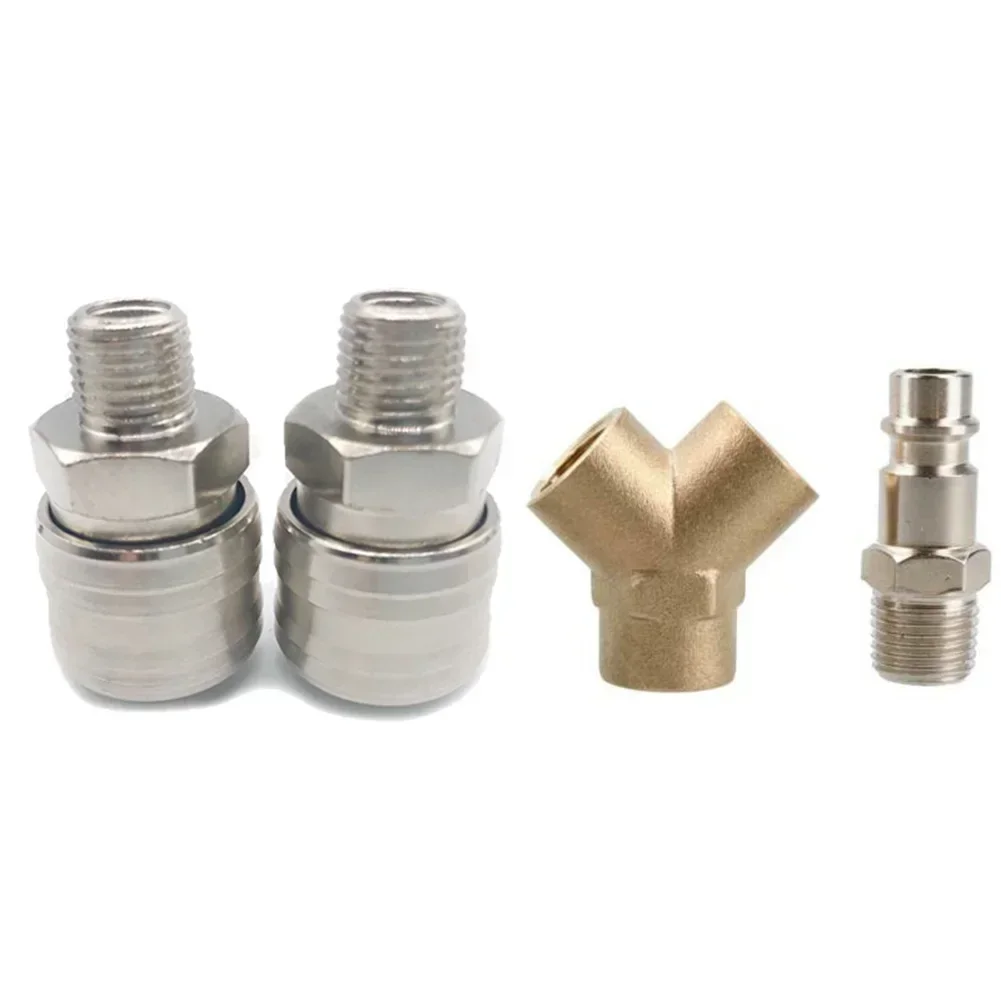 

Pneumatic Fitting Compressor 1/4 Quick Connector Y SplitterAir Gas Distributor For Pump Tool Coupler Manifold Multi Splitter