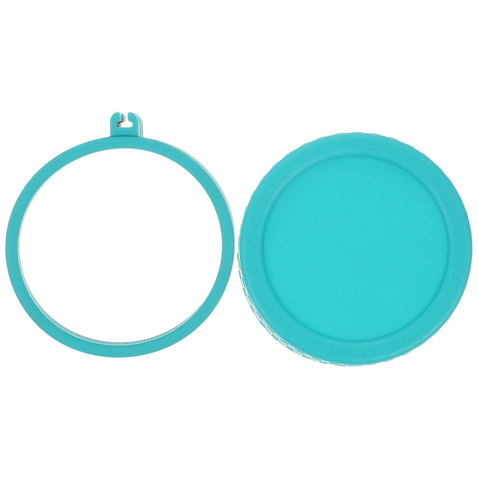 

1 Set Leak-Proof Canning Lids Replacement Plastic Caps Wide Mouth Jar Caps With Straw Hole Small Lightweight Storage Sealed Lids