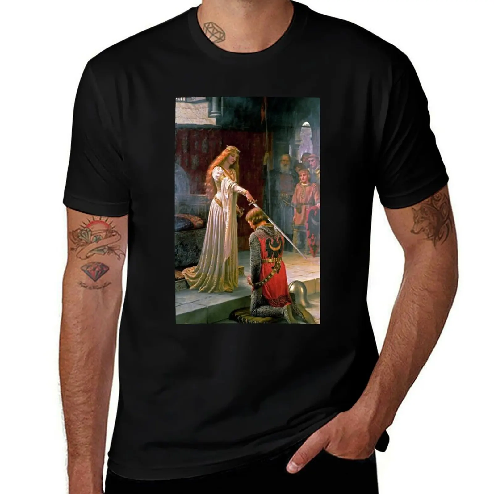 

The Accolade - Edmund Blair Leighton T-Shirt anime t shirts oversize man t shirt summer T-Shirt