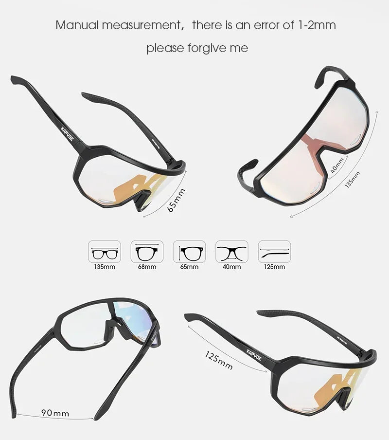 KAPVOE Photochrome Outdoor UV400 Rennrad Radfahren Brille für Männer Sport Radfahren Sonnenbrille Frauen MTB Fahren Fahrrad Brille – Detail 11