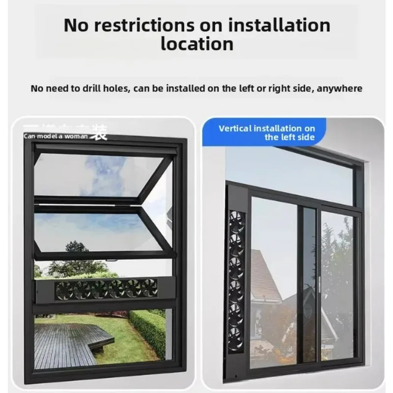 Hot Sale Punch-Free Retractable Window Exhaust Fan Powerful Quiet With Adjustable Speed Household Vent Fan For Kitchen Bathroom