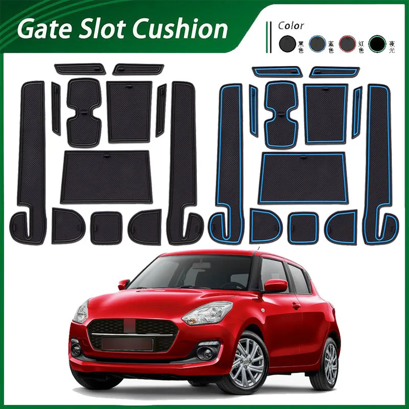

CAR door slot pad for Suzuki Swift car interior modification, water cup anti slip pad, SWIFT storage slot storage pad