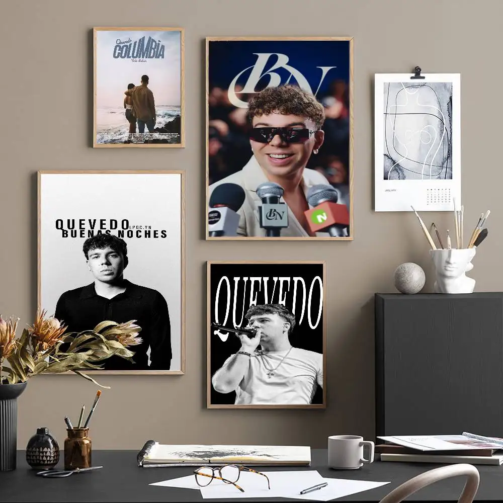 Rapper Quevedo DIY Sticky Poster Whitepaper Prints Posters Artwork Vintage Decorative Painting