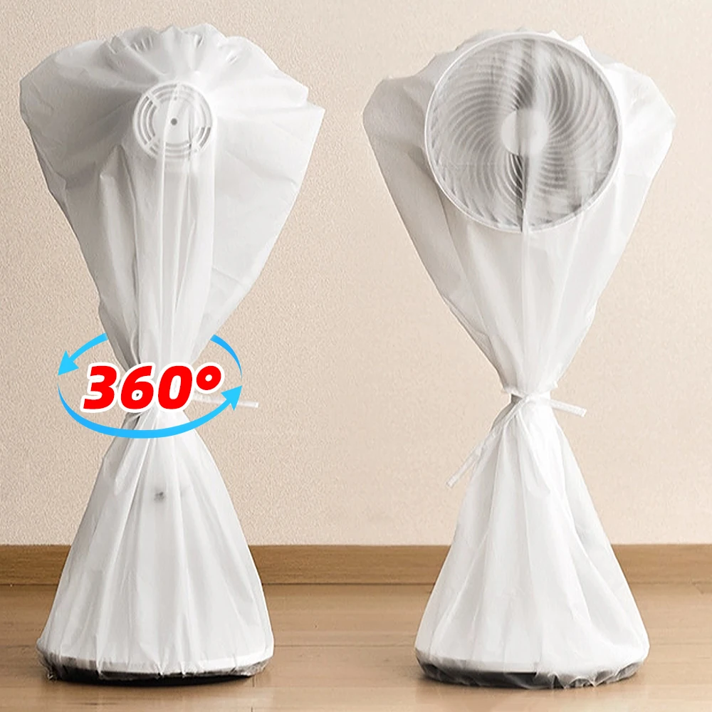 

PEVA Waterproof Fan Dust Cover Universal Electric Vertical Floor Fan 360° Dustproof Covers Round Washable Damp-Proof Protector