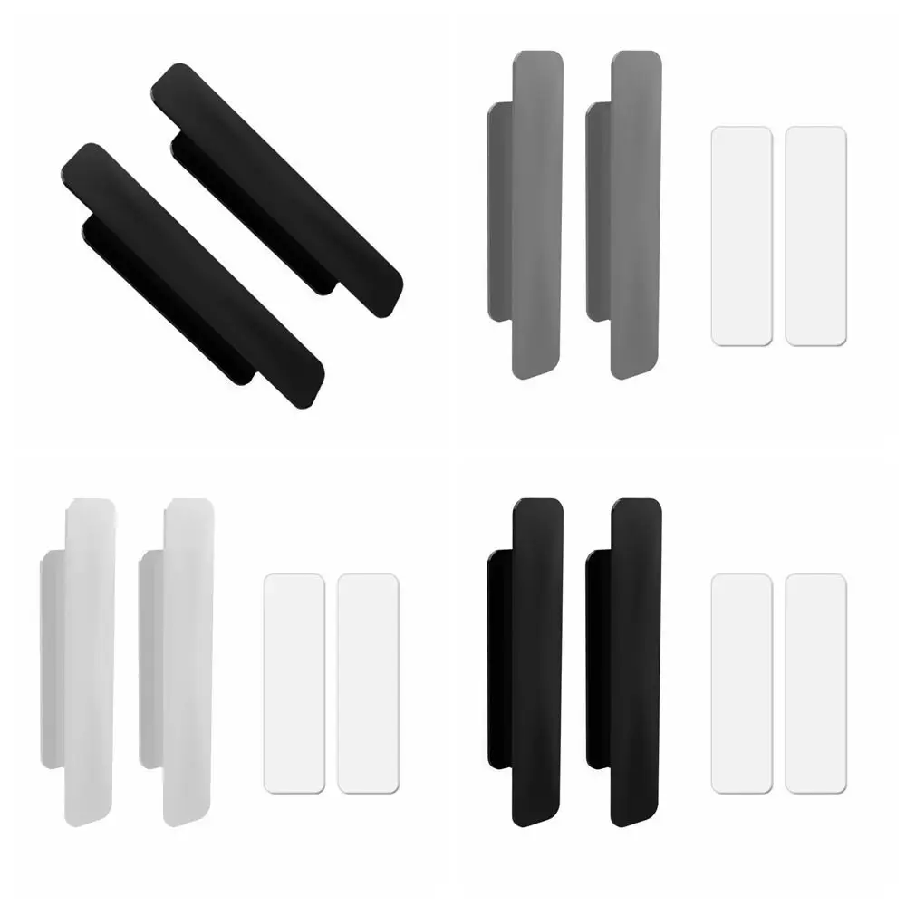 10 buah Pegangan Lemari Jendela Perekat Sendiri Tanpa Bor untuk Furnitur, Pegangan Pintu Lemari, Perangkat Keras Warna Solid