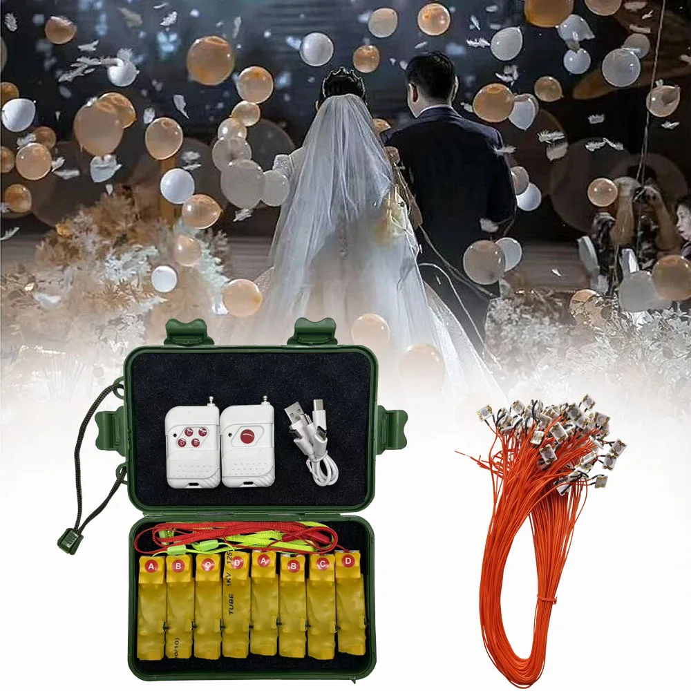 

Remote Control Exploder Balloon Kit Wireless Balloon Poppers 4 8 Cues Explode Balloons for Wedding Birthday Marriage Stage