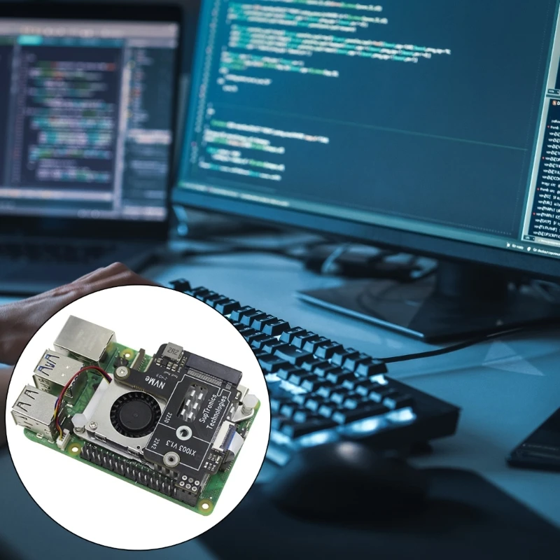 5 M.2 NVME SSD Expansion Board,PCIE Connection with Power Normal/Standby Indicators High-Speed NVMe Support