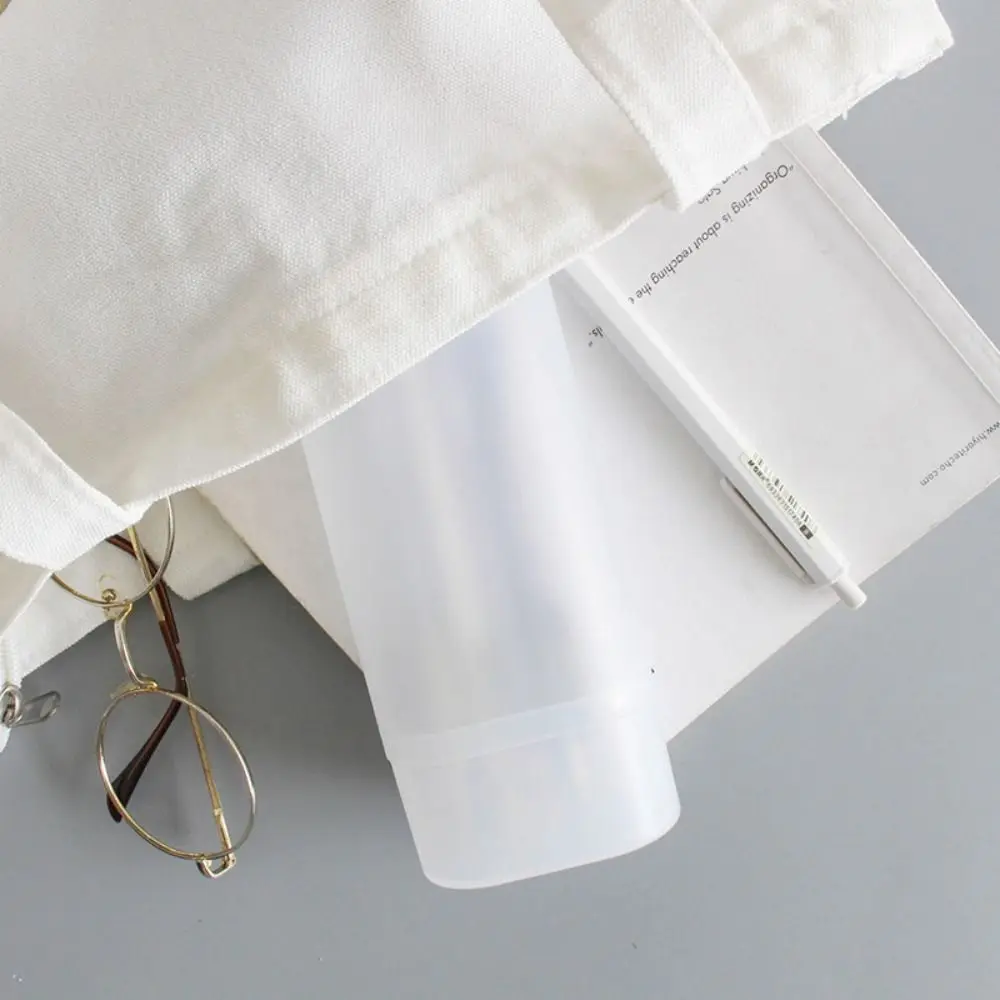 Portalápices cilíndrico multifuncional con tapa, caja para brochas de maquillaje translúcida, caja de lápices Simple desmontable para escuela