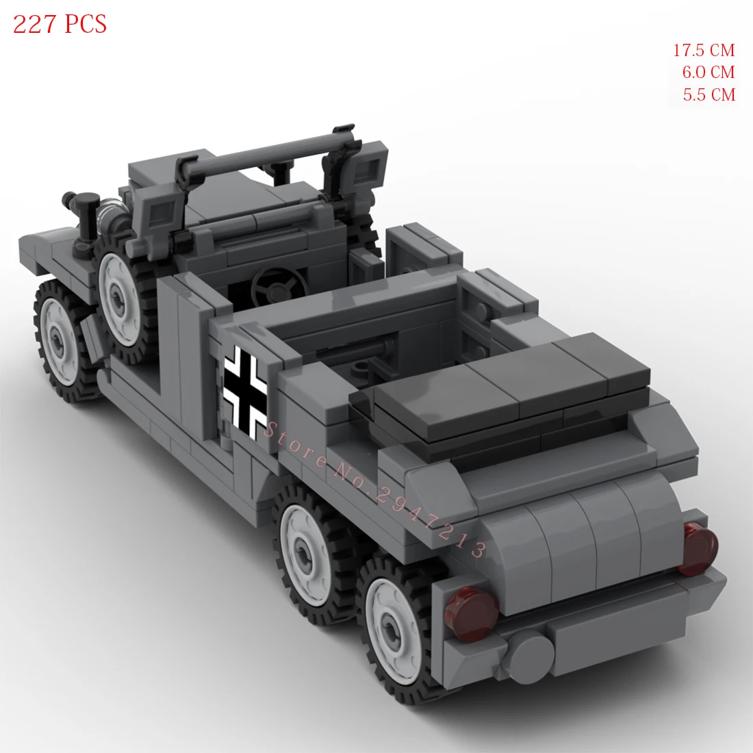 

hot military WWII Germany army Blitz war Head of State Parade vehicles G4 W31 equipment Building Blocks weapon model bricks toys