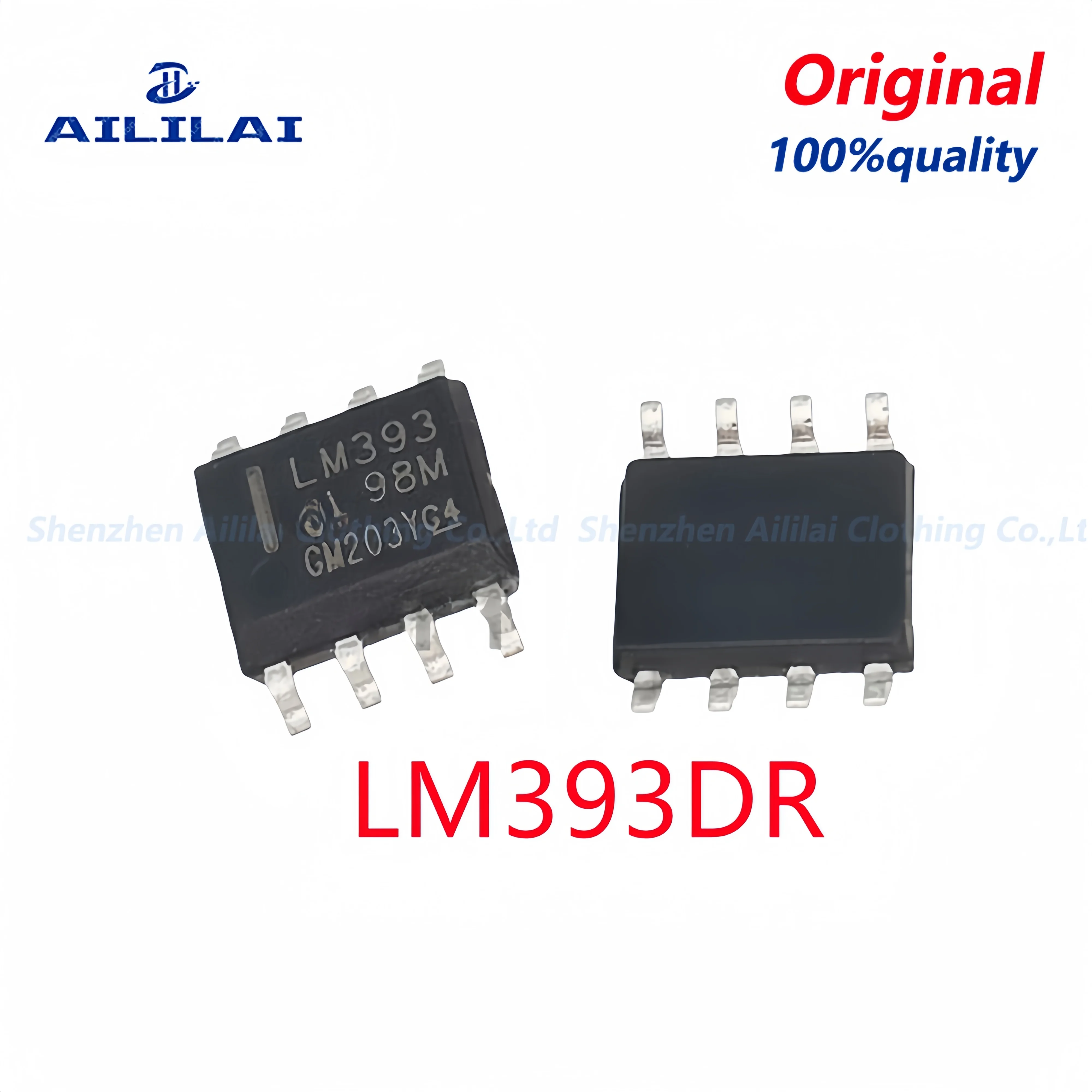 50pcs LM393 LM393DR LM393D SOP-8 Comparators Dual Differential