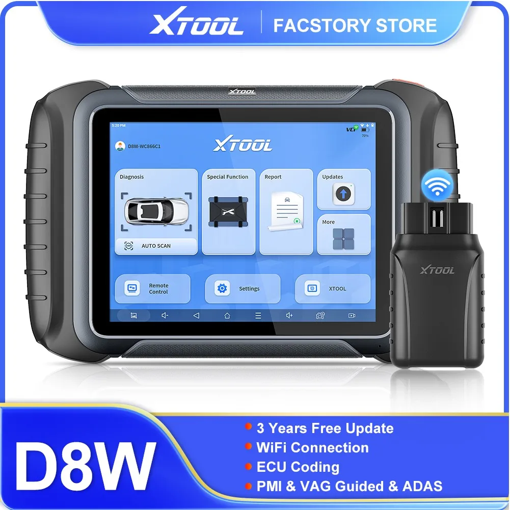 XTOOL D8W: O Melhor Scanner Automotivo Bluetooth com Programação de Chaves e Suporte a CANFD DOIP