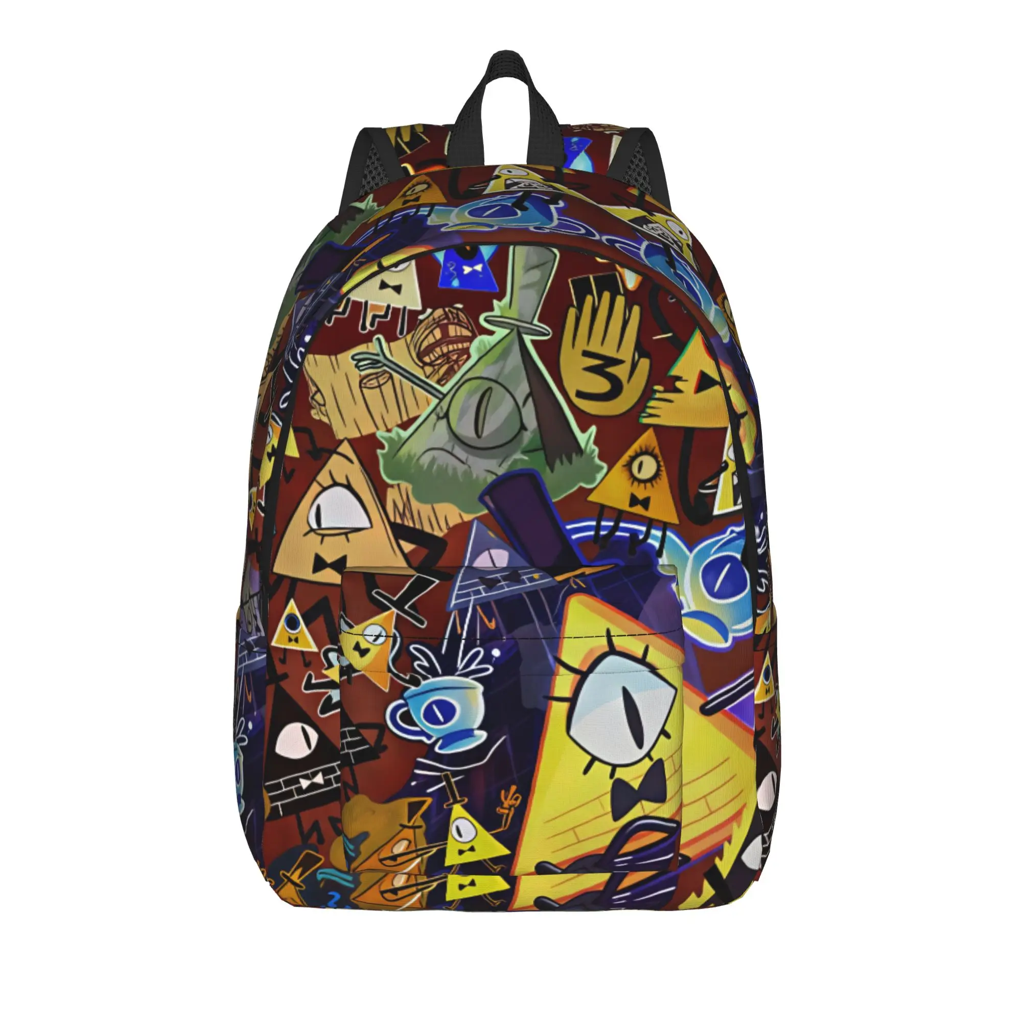 Gravitys Falls Backpack Youth Bill Cipher  Breathable Backpacks Polyester Fun School Bags Cycling Colorful Rucksack