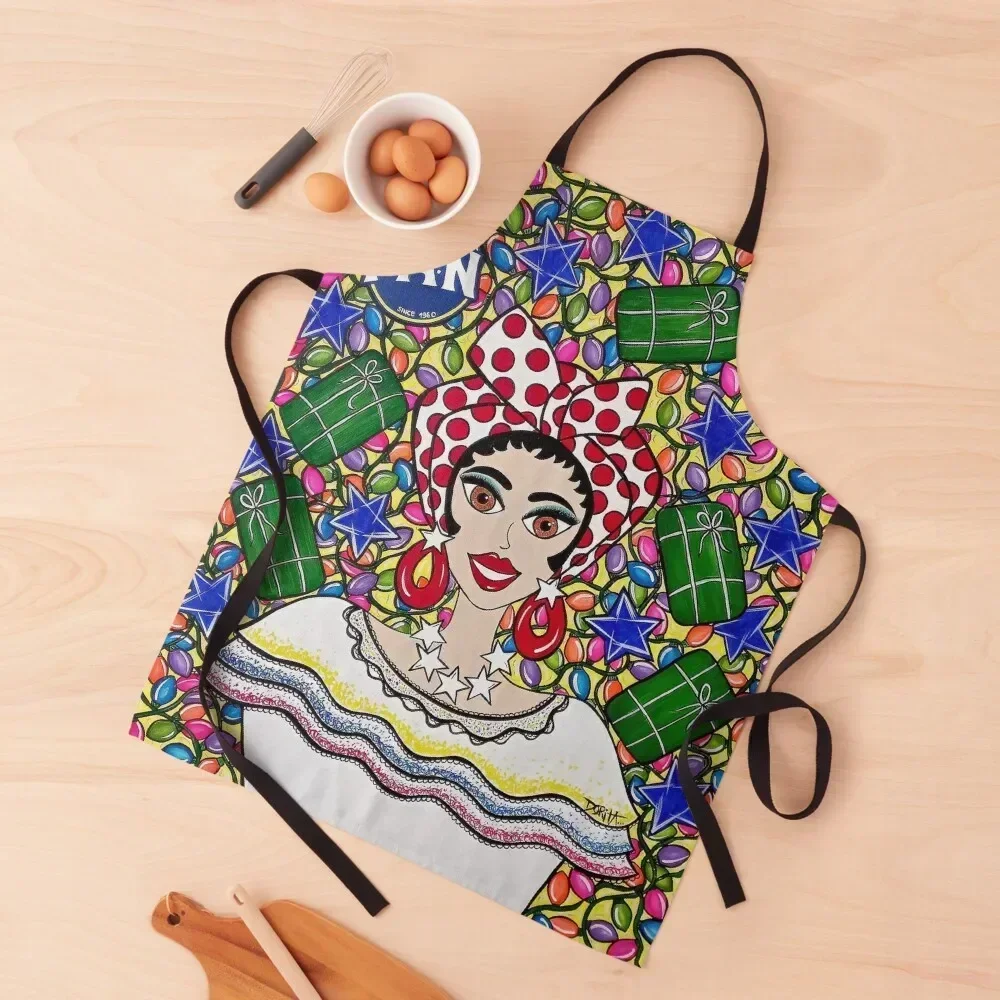 

Christmas Bread Girl # 04 Apron Ladies Customizable Men kitchen Cooking Clothes Apron