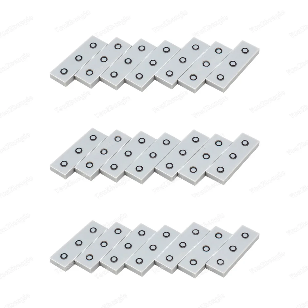 63864 Printed Steel Plate Bolt Pattern Building Block 1x3 Tiles Basic Parts MOC figures Mecha Equipment Scene Model Gift DIY Toy