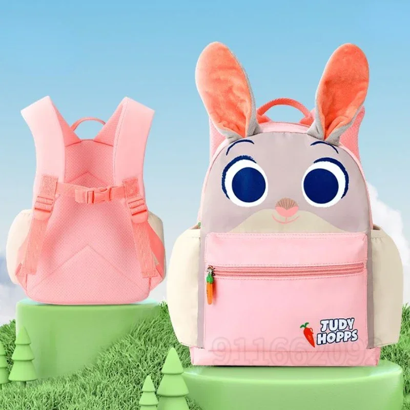 Disney Judi New Children's Backpack Luxury Brand 3D Cartoon Children's Backpack High Quality Original Cute Girls' Schoolbag