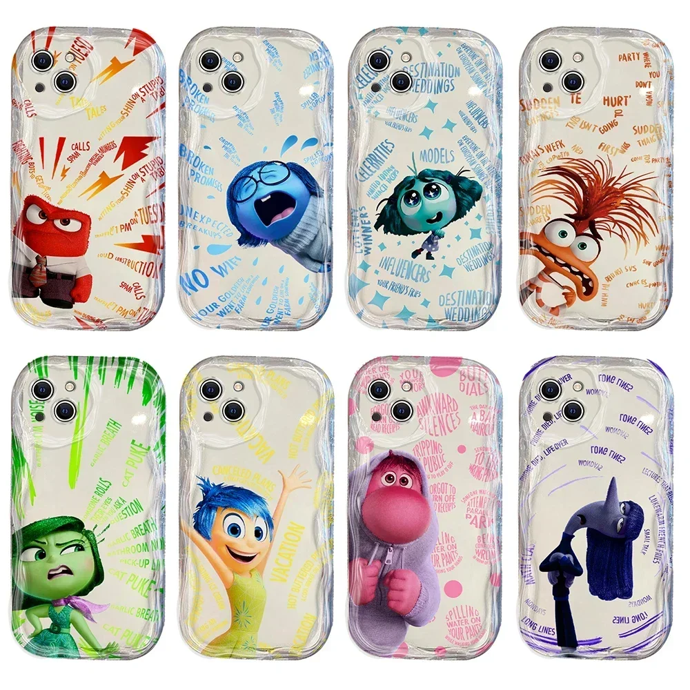 Inside Out 2 Disneys 3D Wave Case For OPPO Realme 12 11 10 9 8 7 7i 6 5 Pro Plus C67 C65 C55 C31 C35 C11 C12 C15 C20 C21Y Cover