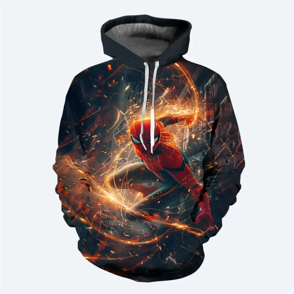 

Marvel Men's Hoodie Spider-Man Hoodie for Boys Girls 3D Printed Oversized Pullover Fashion Men's Hoodie MINISO Men's Clothing