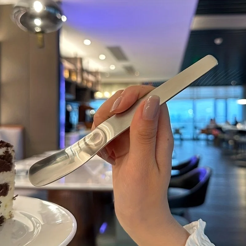 

Long Handle Stainless Steel Dessert Spoon, Multi-purpose Coffee Cake Ice Cream Spoon for Yogurt Oatmeal Mixing