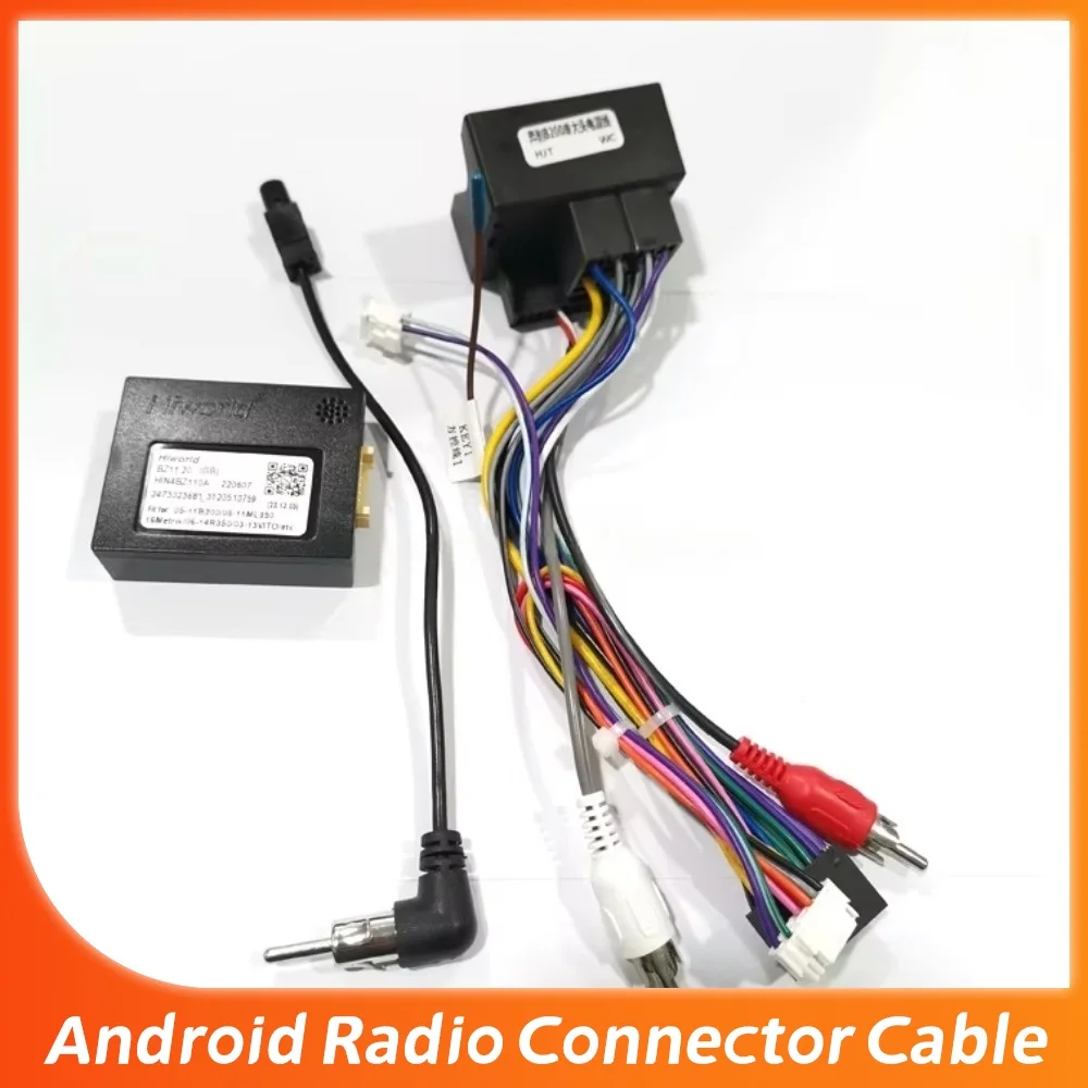 16ピンアフターマーケットandroidワイヤーハーネス電源ケーブルアダプター（canバスデコーダーボックス付き）ベンツml-b200-w203-w209-vito-viano用