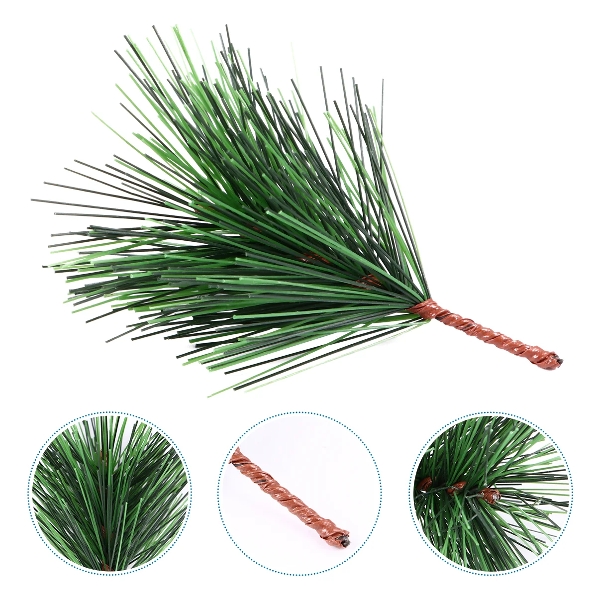 30 Pcs Plastic Pvc Pine Needles Artificial Plants Outdoor Festive Ornaments Branch Versatile Realistic Branches Colorfast