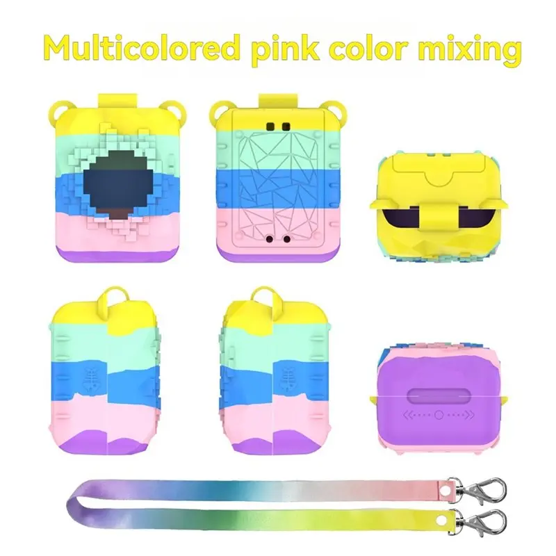 AED7-Color Silicone Case For Bitzee Magicals Digital Pet 2 Washable Protective Cover Shockproof For Kids Handheld Pet Game