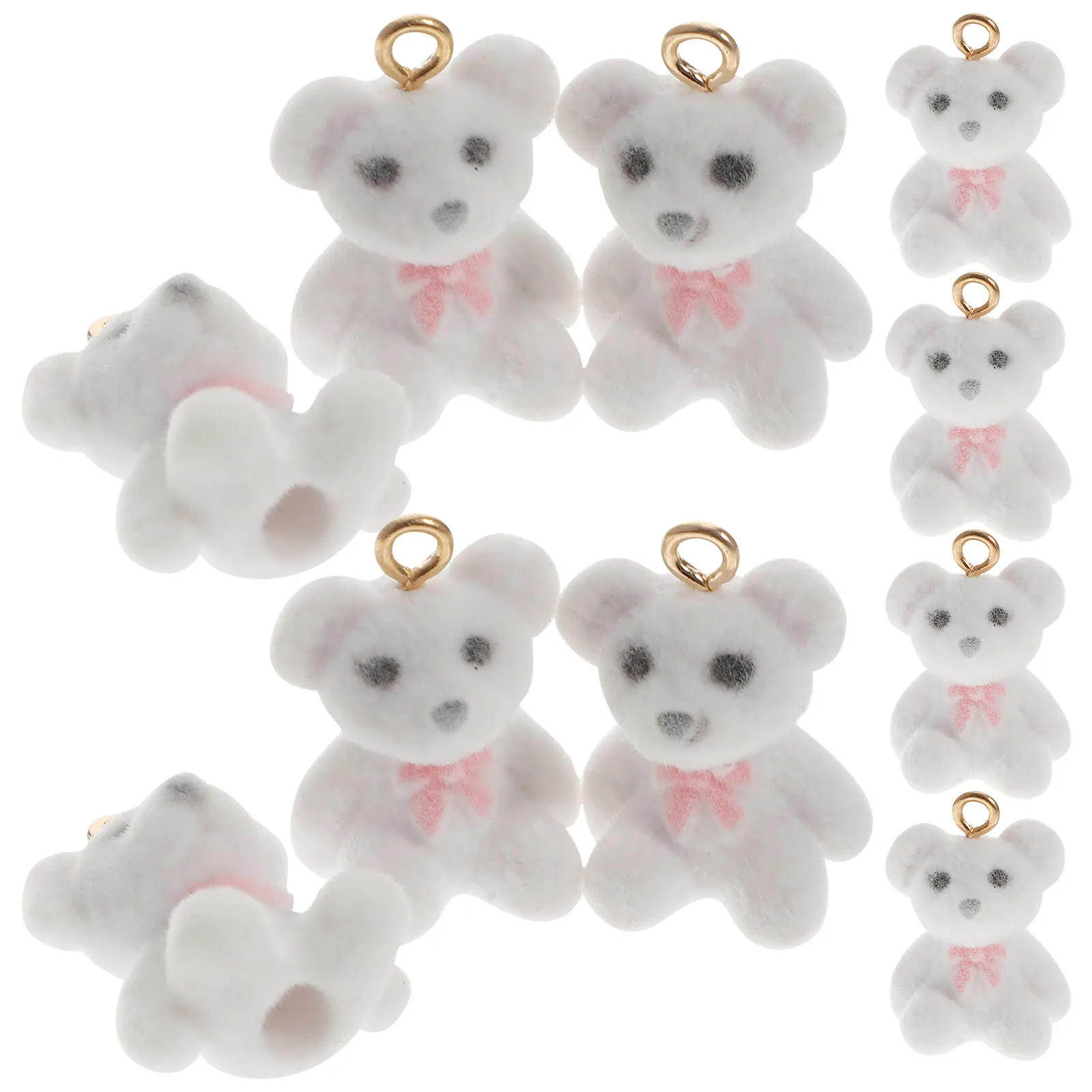 

10Pcs Bear Resin Charms DIY Necklace Earrings Bracelets Pendants Jewelry Making Accessories Set Charms for Earrings