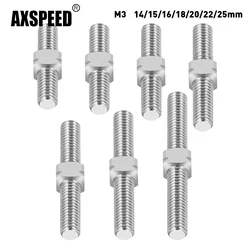 AXSPEED Metal Alloy Universal M3 Double-end Threaded Pull Rod/ Positive and Reverse Thread Link Rod for RC Models Upgrade Parts