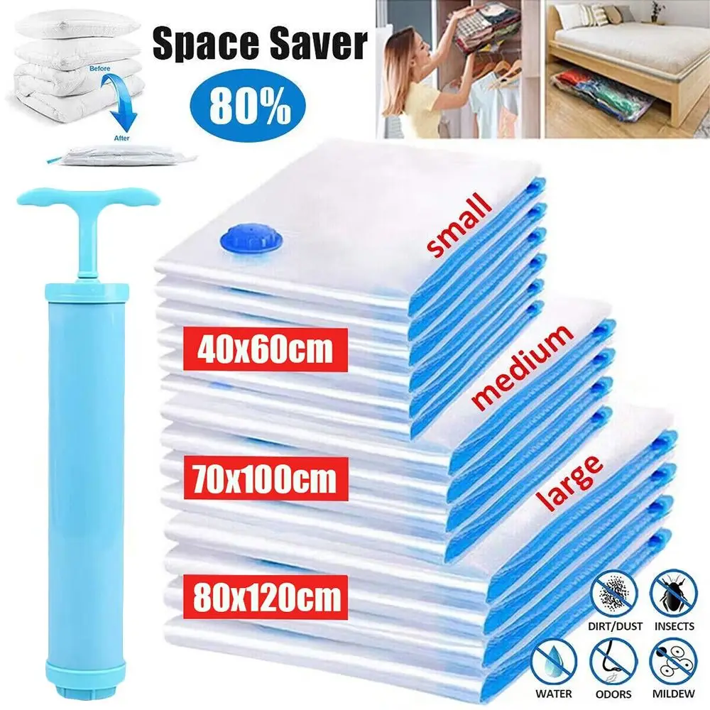 1PC Vacuum Sealer Packing Bag Large Capacity Compressed Bags Vacuum Storage Bags Space Saver Bag Clothes Storage