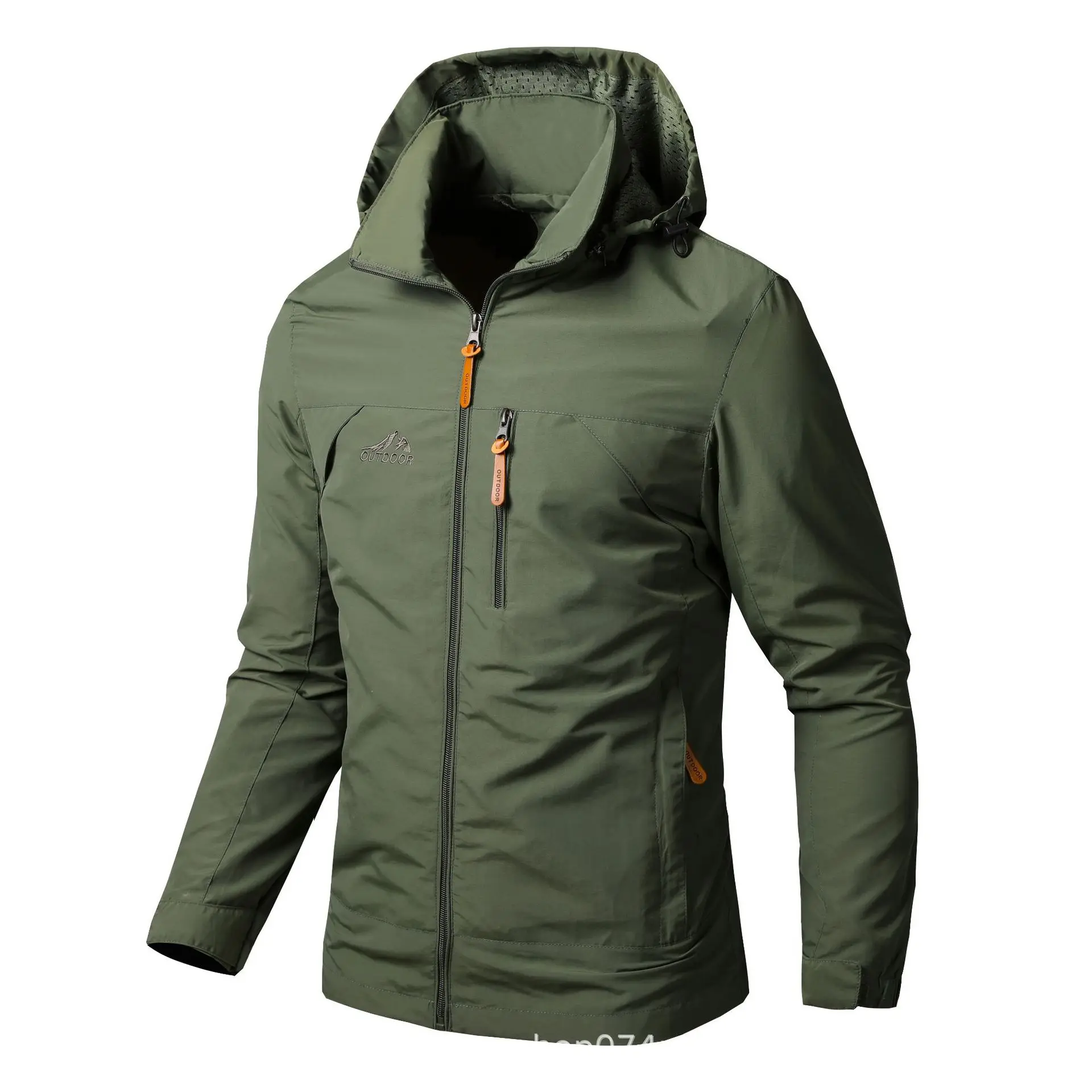 

2024 Spring Autumn Men's Jacket Oversized 7XL Thin Breathable Outdoor Hiking Coat Windproof Rainproof Detachable Hooded Jackets