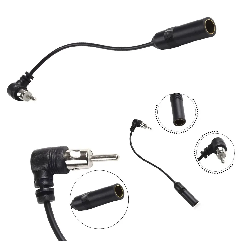 

Vehicle AM/FM Radio Aerial Extension Car Stereo Audio Radio Antenna Adapter General Elbow Antenna Male to Female Plug Cable