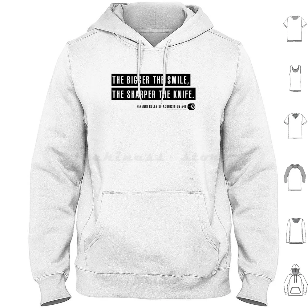 Star Deep Space Nine Bigger Smile , Sharper Knife Hoodie Cotton Long Sleeve Star Deep Space Nine Rules Fifth Sun