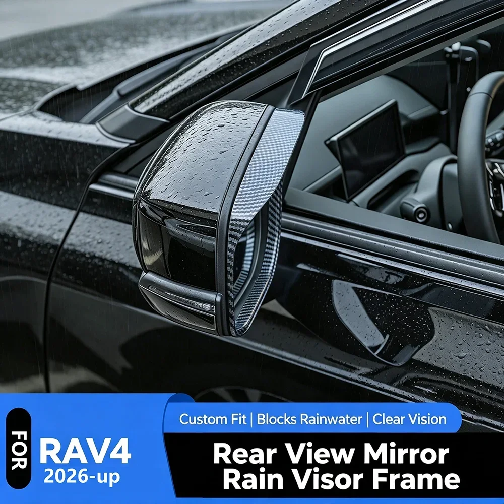For Toyota RAV4 Wildlander 2026-2028 Premium ABS Side Mirror Rain Guard Waterproof Rearview Mirror Deflector Auto Exterior Parts
