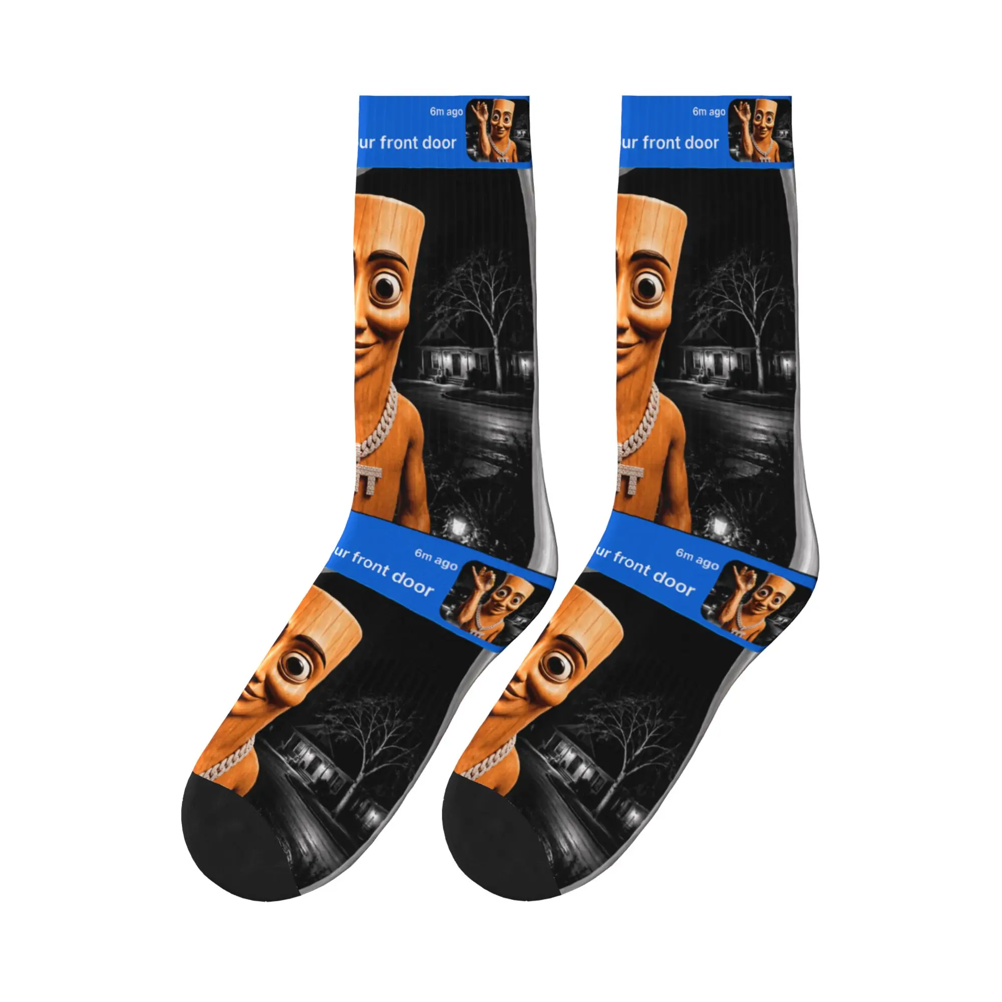 There is Motion at Your Front Tung Tung Sahur Money Socks  Anti Sweat Stockings Unisex Men Cycling Socks Autumn Fashion Socks