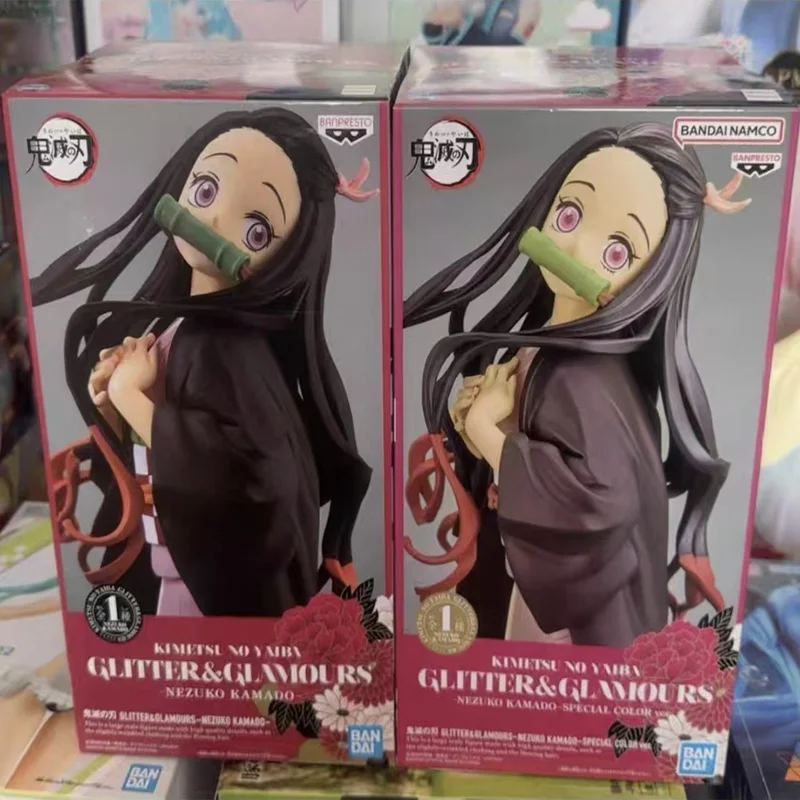 In Voorraad Originele Bandai Banpresto Demon Slayer Glitter Glamours Nezuko Anime Actiefiguren Model Speelgoed desktop Ornament Geschenken