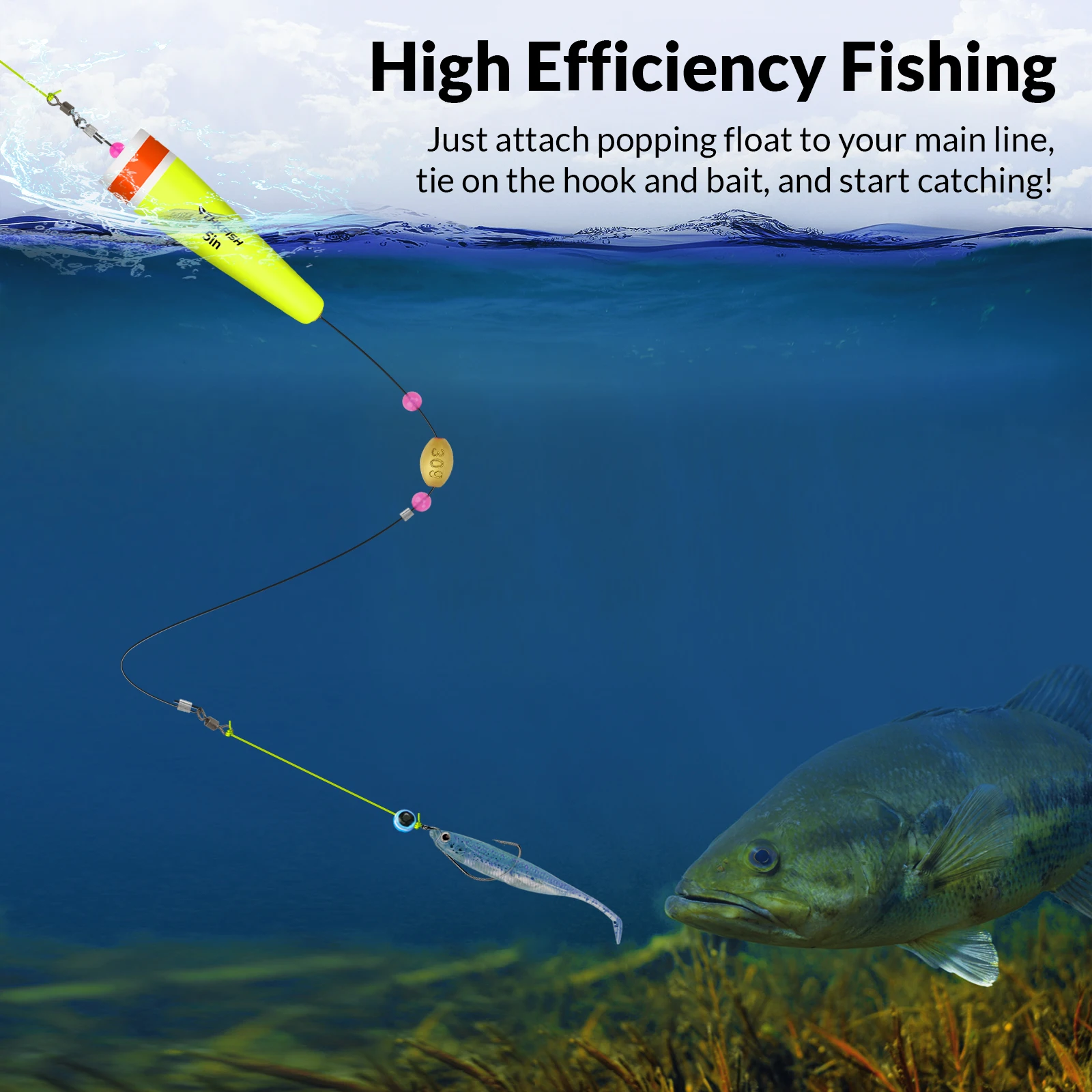 THKFISH Bobber EVA – Flotador pesado para pesca en agua dulce y salada - imagen 2