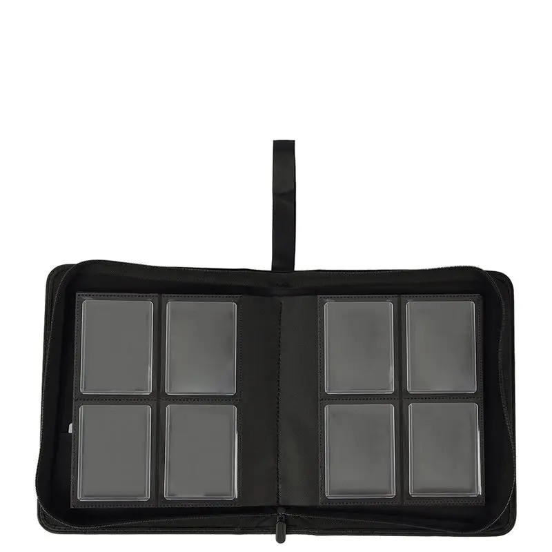 Clear Window Card Holder Book-16 Inner Pages, 128 Card Slots & Photo Album For Trading, Sports Cards Collection TCG