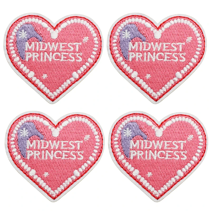 10pcs Cartoon Pink Theme Embroidery Patches Crab Turtle Dolphin Embroidered Badges Iron On Patches For Hats Jackets Sew Stickers