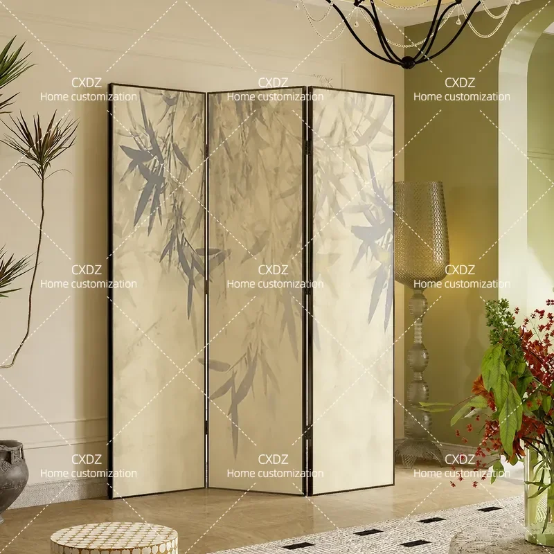 Chinese Retro Folding Screen Bamboo Room Divider Mobile Partition for Bedroom Living Room Hotel Wall Decor Porch Baffle New