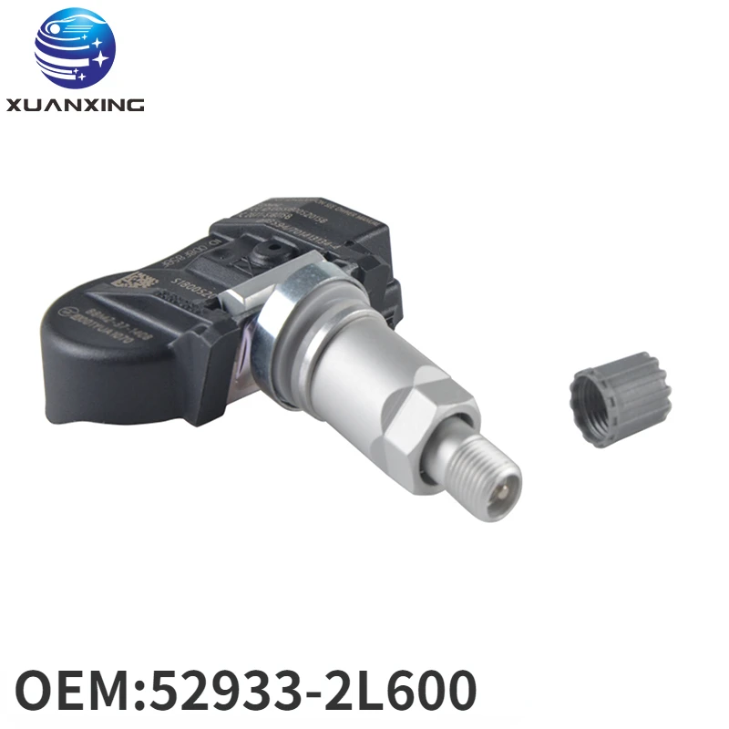 52933-2L600 Tire Pressure Sensor TPMS Monitoring System 529332L600 433Mhz Aluminum for Kia Ceed [ED] Hyundai I10 [PA] I30 [FD]