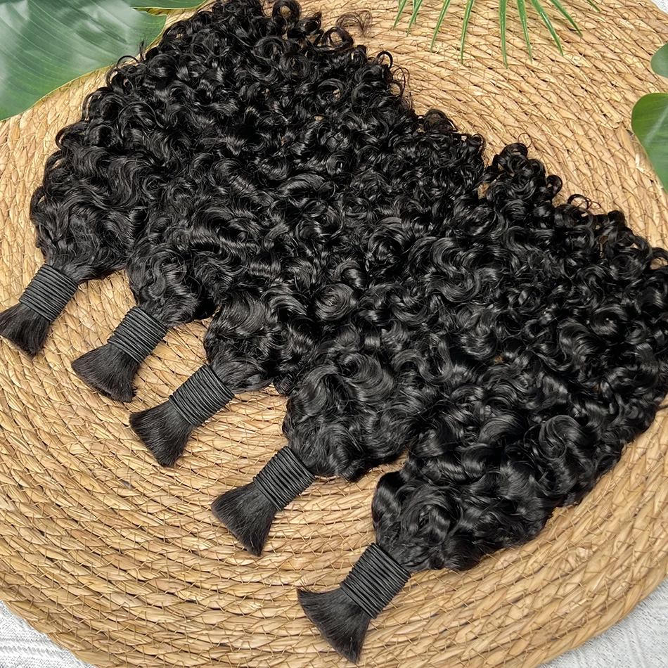 Burmese Curly Hair Bulk For Br - огляд і ціна Water Wave Bulk Human Hair For Braiding
