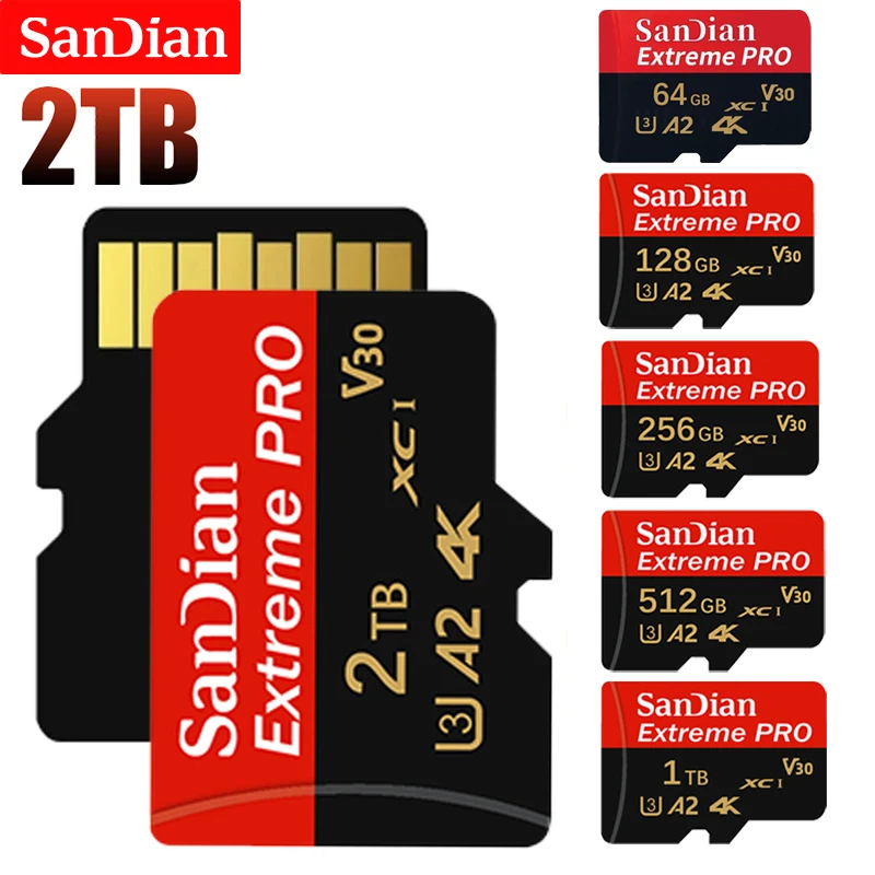 Original 2TB Micro Card 256GB 1TB 512GB 64GB SD Memory Card 128GB Flash Memory Card For Phone/Camera/nintendo Switch