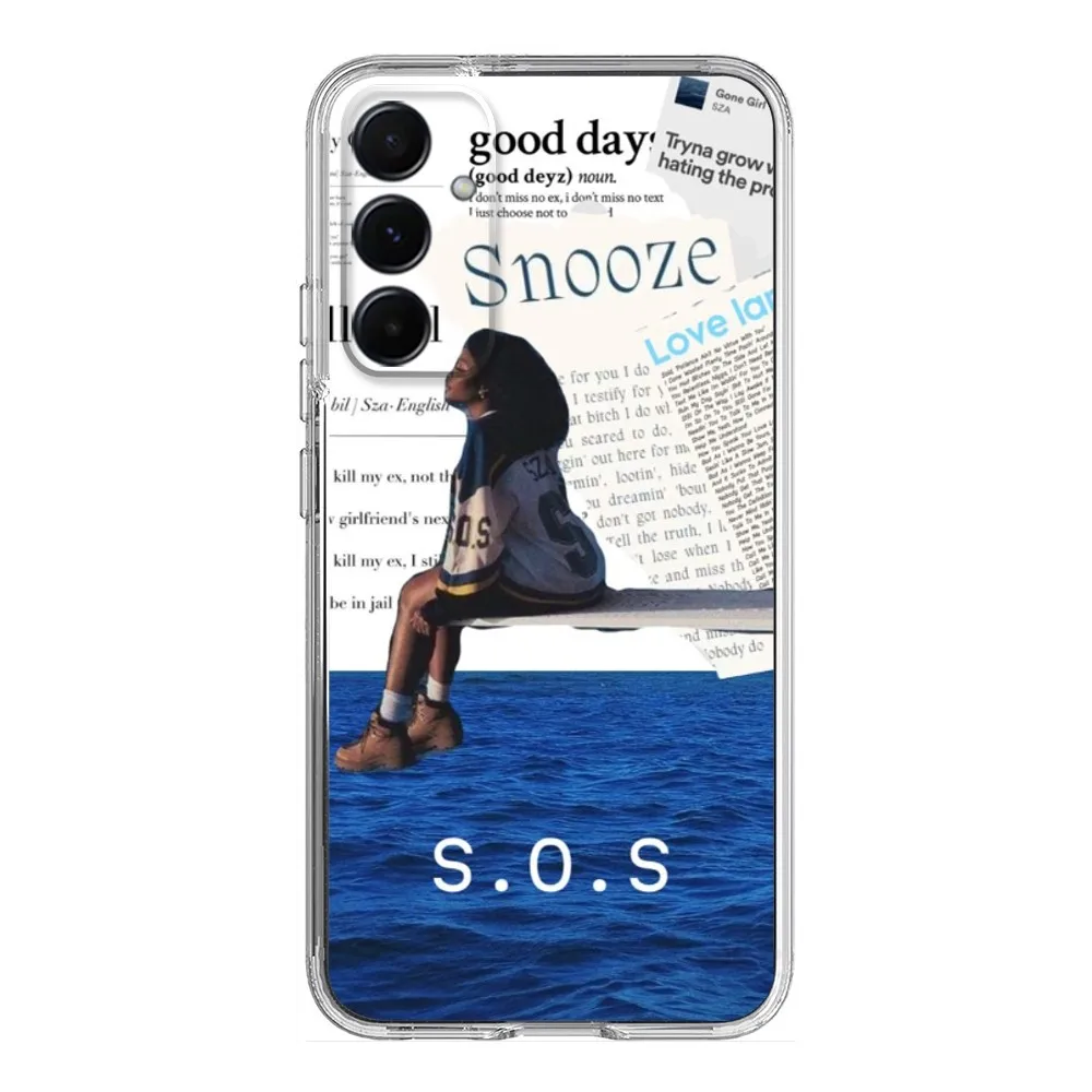 SZA SOS Albums Singer Phone Case Clear Phone Case For Samsung  A71,70,52, 50, 40,31,A50,30S,21S Transparent Back Cover