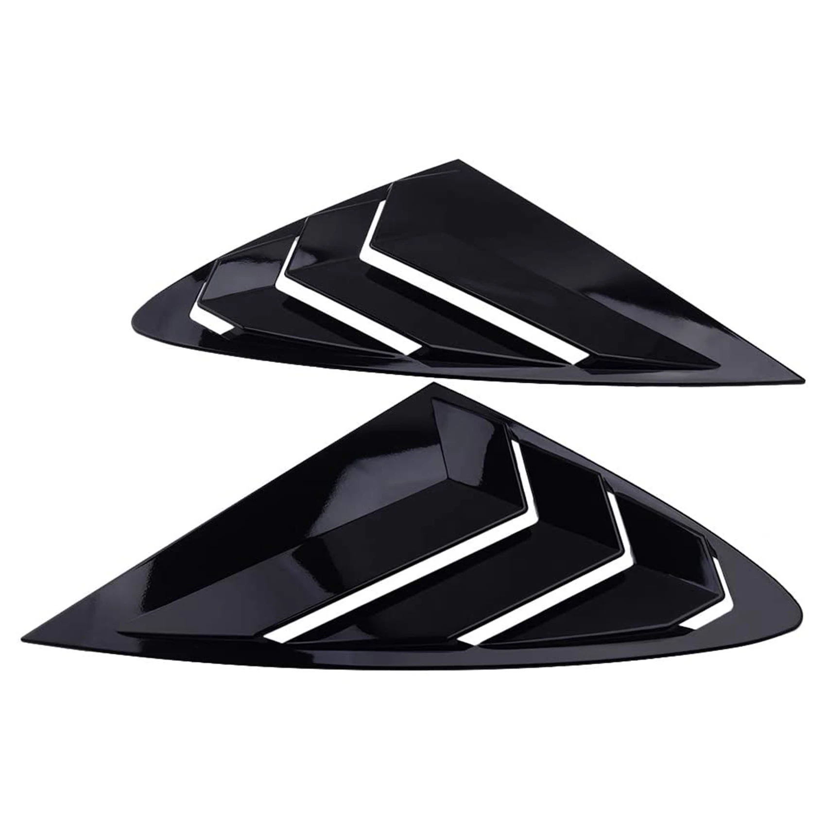 1Pair Black ABS Car Rear Side Window Vent Scoop Louver Fit for Hyundai Sonata DN8 2020 2021