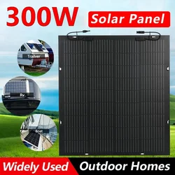 Pannello solare flessibile da 18 V 300 W + controller 100 A + pannello solare monocristallino impermeabile pieghevole inverter da 12000 W per barca camper