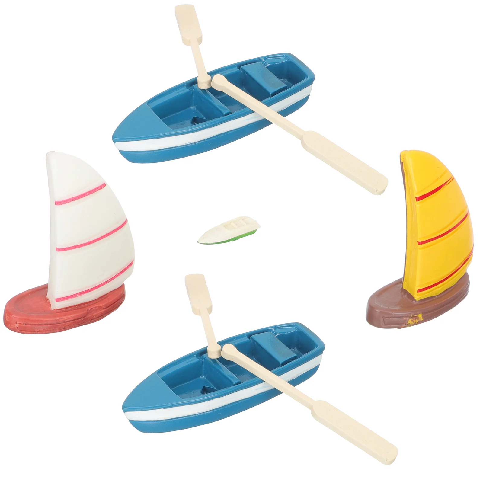 Sailing Accessories Micro Landscape Boat Decorations Desktop Miniature Rowboat Models Fish Tank