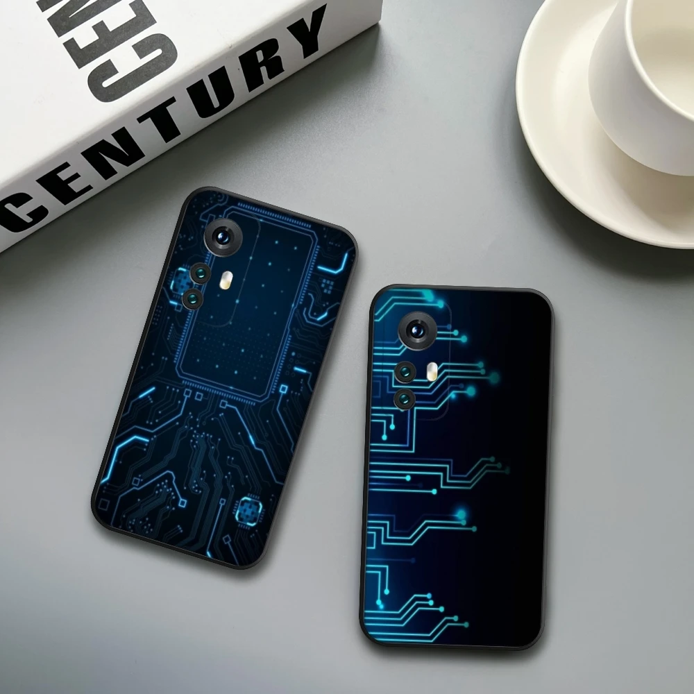 Technical line Phone Case For Xiaomi 14 Ultra 13 12 11 T Lite Redmi Note 13 12 11 10 C Pro plus A 5G Covers