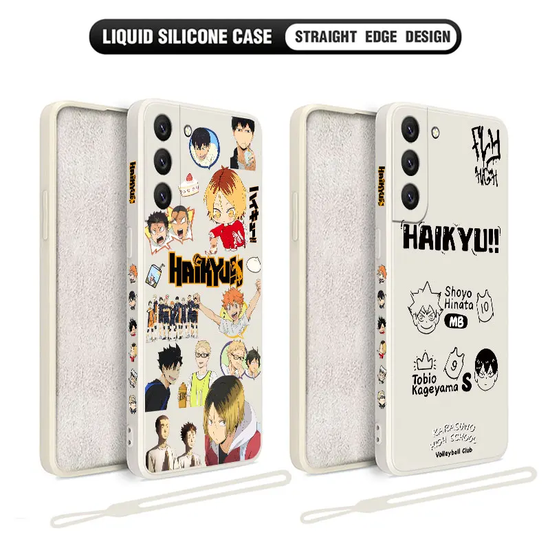 Volleyball Boy Haikyuu Phone Case For Samsung Galaxy S23 S22 S21 S20 Ultra Plus FE S10 S9 S10E Note 20 ultra 10 9 Plus Cover