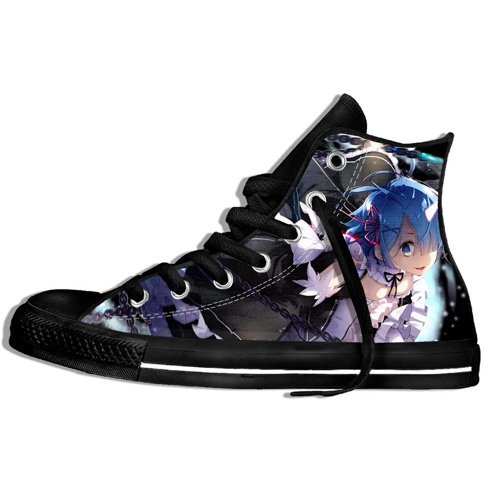 Hot New Anime Re ZERO Starting Life In Another World Men Women Sneakers Harajuku Style Plimsolls Casual Shoes Latest Board Shoes