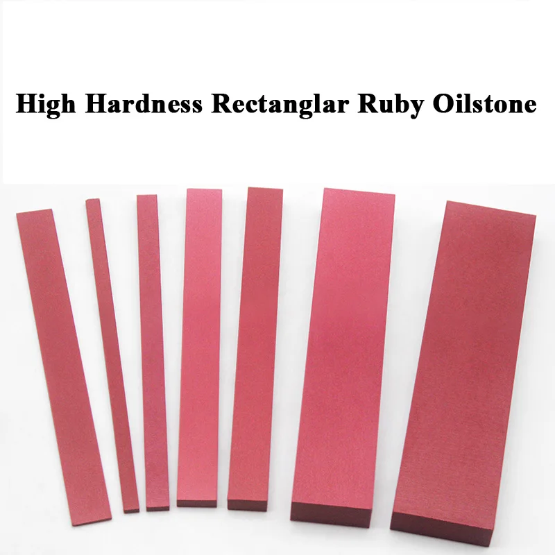 1PCS Ruby oil stone strip rectangular hardened oil stone sharp ultra-fine polishing grinding stone no wear whetstone for mold